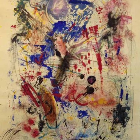 SOLD | Beatrix Blue | Encaustic on Fukunishi Japanese Paper | 19" x 13"by Ruth Maude