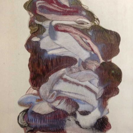 SOLD Laundry Day | Encaustic on Gettoh Text Washi | 10.5 x 15.5" Ruth Maude