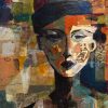 Stepping Forward Into the Light Encaustic collage on panel by Ruth Maude